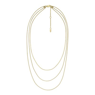 All Stacked Up Gold-Tone Stainless Steel Multi-Strand Necklace  JF04543710