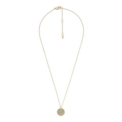 Sadie Glitz Disc Gold-Tone Stainless Steel Chain Necklace