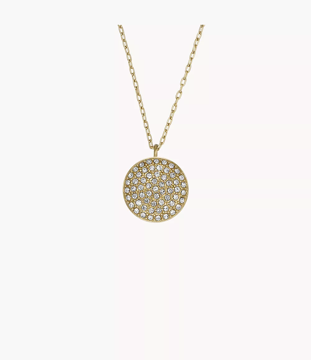 Sadie Glitz Disc Gold-Tone Stainless Steel Chain Necklace  JF04544710
