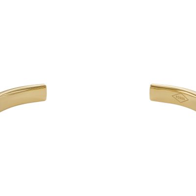 All Stacked Up Gold-Tone Stainless Steel Cuff Bracelet