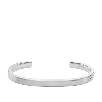 Silver-Tone Stainless Steel Cuff Bracelet