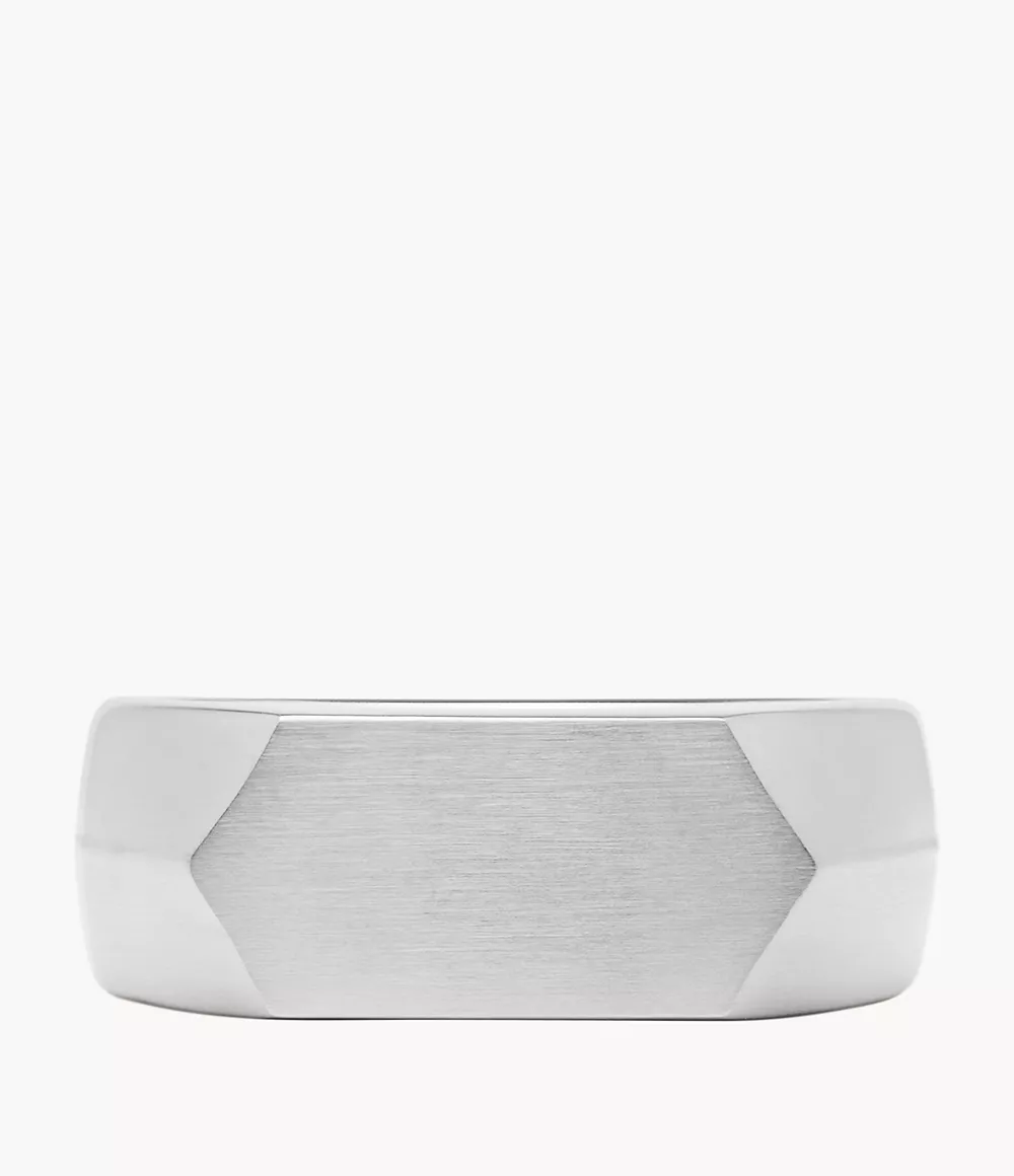 Image of All Stacked Up Stainless Steel Signet Ring