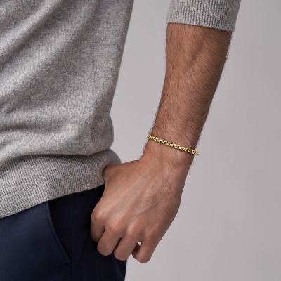 Pulsera de cadena All Stacked Up de acero inoxidable en tono dorado