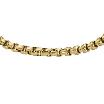 Ellis Core Chains Gold-Tone Stainless Steel Chain Bracelet