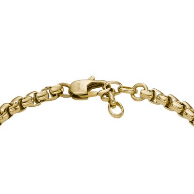 All Stacked Up Gold-Tone Stainless Steel Chain Bracelet
