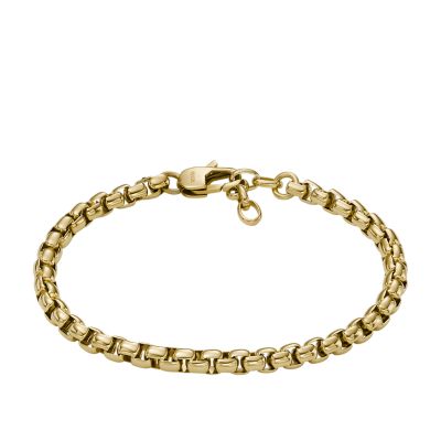 Fossil Unisexe Bracelet chaîne All Stacked Up en acier inoxydable  doré product