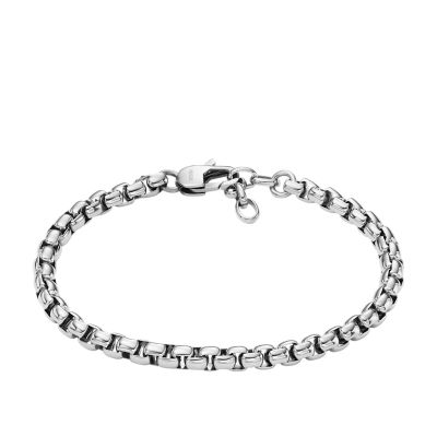 All Stacked Up Stainless Steel Chain Bracelet