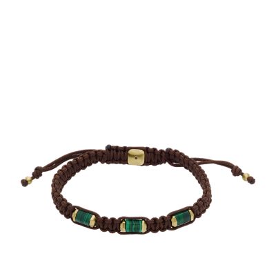 All Stacked Up Malachite Components Fossil - Green - JF04563710 Bracelet