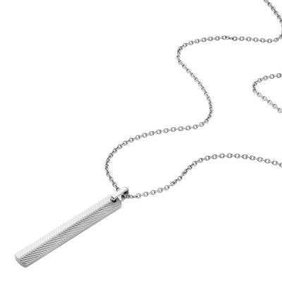 Harlow Linear Texture Stainless Steel Chain Necklace - JF04564040