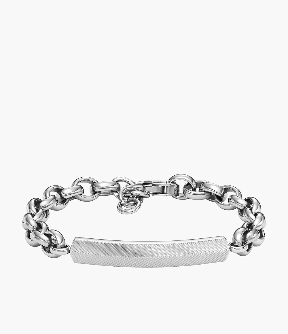 Harlow Linear Texture Stainless Steel Chain Bracelet  JF04569040

