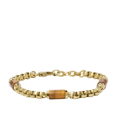 All Stacked Up Brown Tiger's Eye Components Bracelet - JF04570710