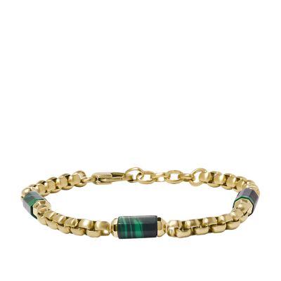 All Stacked Up Green Malachite - - Fossil Components Bracelet JF04571710