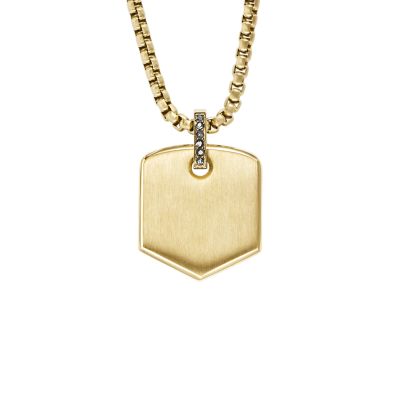 Heritage Crest Gold-Tone Stainless Steel Chain Necklace  JF04572710