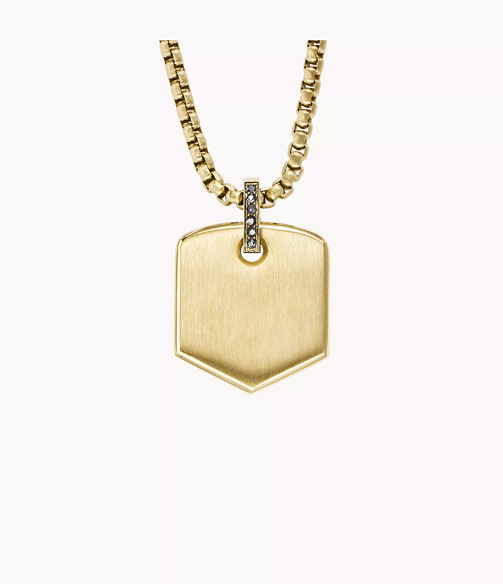 Heritage Crest Gold-Tone Stainless Steel Chain Necklace  JF04572710

