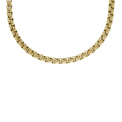 Ellis Core Chains Gold-Tone Stainless Steel Chain Necklace