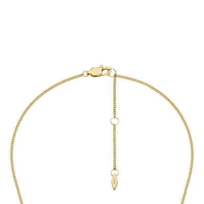 Gold-Tone D-Link Stainless Heritage - Necklace Glitz Steel Fossil JF04582710 - Chain
