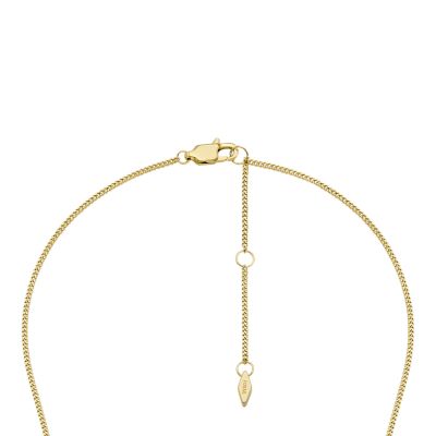 Fossil Heritage D-Link Gold-Tone Stainless Steel Chain Necklace