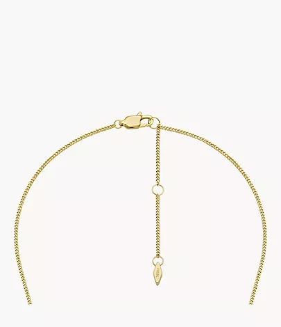 Heritage D-Link Glitz Gold-Tone Stainless Steel Chain Necklace - JF04582710  - Fossil