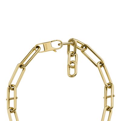 All Stacked Up Gold-Tone Stainless Steel Chain Necklace Extender -  JF04635710 - Fossil