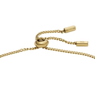 Heritage D-Link Glitz Gold-Tone Stainless Steel Chain Bracelet