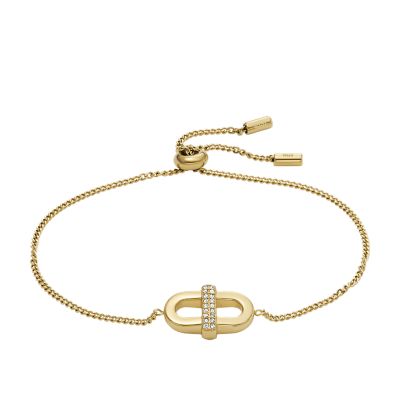 Heritage D-Link Glitz Gold-Tone Stainless Steel Chain Bracelet  JF04584710