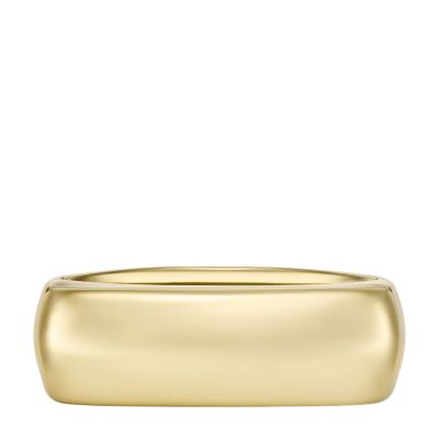 Heritage D-Link Glitz Gold-Tone Stainless Steel Signet Ring 