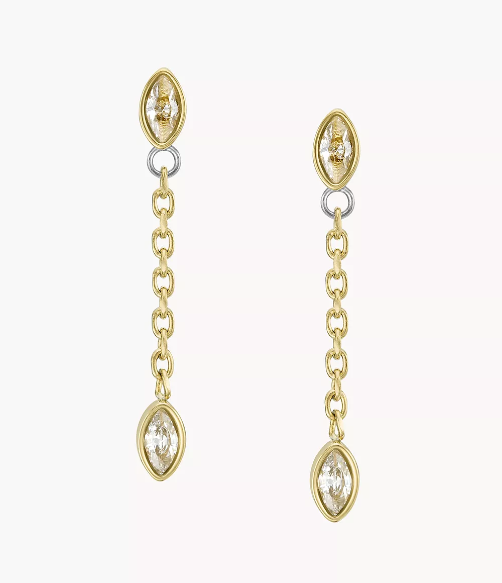 Sadie Seasonal Sparkle Gold-Tone Stainless Steel Drop Earrings  JF04591710

