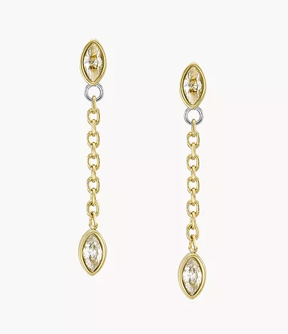 Women’s gold-tone drop earrings.