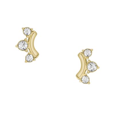 All Stacked Up Gold-Tone Stainless Steel Stud Earrings  JF04596710