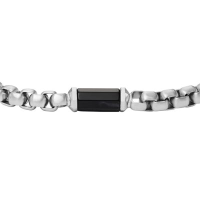 All Stacked Up Beaded Agate - Black JF04604040 - Bracelet Fossil