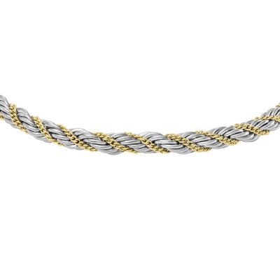 Bold Chains Fossil JF04607998 Steel Two-Tone Bracelet Chain Stainless - 