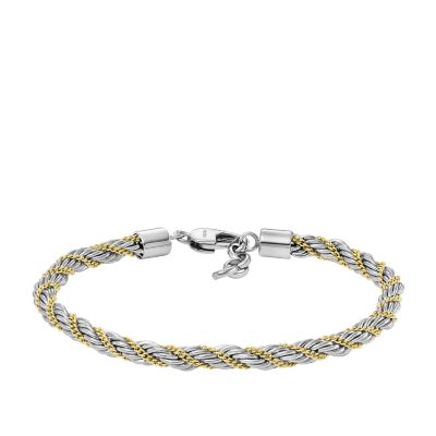 Bold Chains Two-Tone Stainless Steel Chain Bracelet - JF04607998 - Fossil