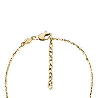 Harlow Linear Texture Gold-Tone Stainless Steel Chain Necklace