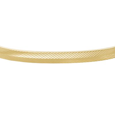 Harlow Linear Texture Gold-Tone Stainless Steel Cuff Bracelet