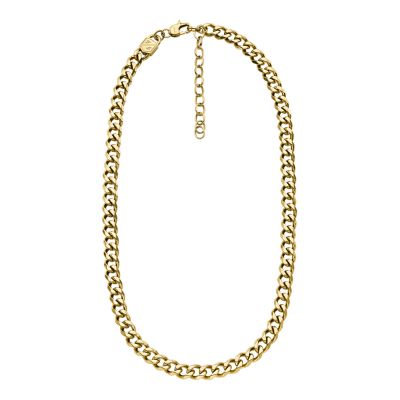 Gold-Tone Steel Chains Chain - - Bold Stainless JF04612710 Necklace Fossil