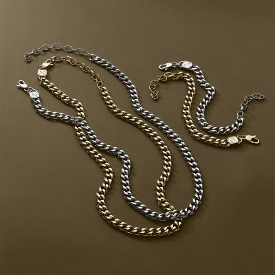 Necklace Steel Gold-Tone Stainless Chains Fossil Bold Chain - - JF04612710