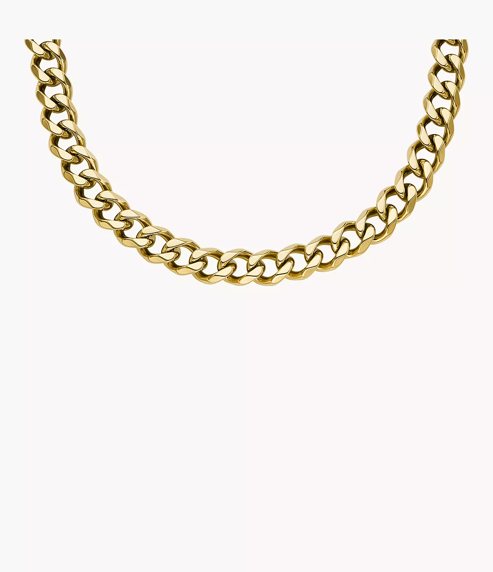 Chains Chain Necklace Steel JF04612710 Stainless Fossil Gold-Tone Bold - -