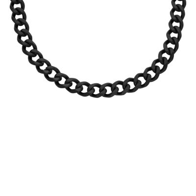 Necklace - Chain Stainless Bold - Black Steel Fossil JF04613001 Chains