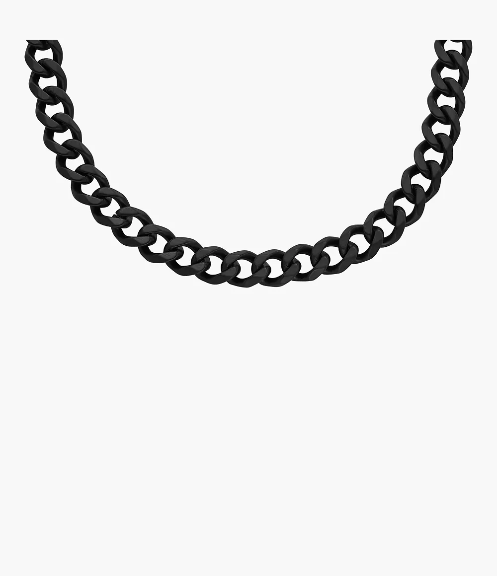 Bold Chains Black Stainless Steel Chain Necklace  JF04613001
