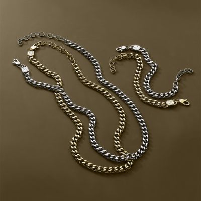 Chains Stainless Necklace Bold - JF04614040 - Steel Fossil Chain