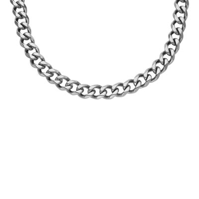 Fossil Kette Ellis Core Chains Edelstahl - Silberfarben