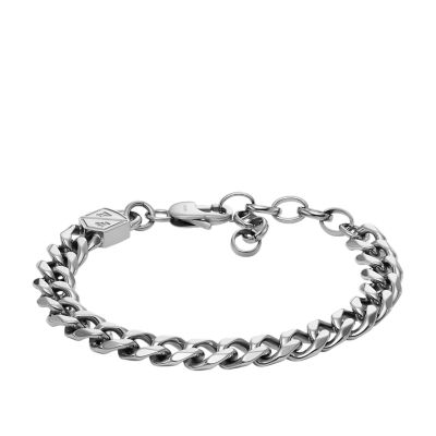 All Stacked Up Stainless Steel Chain Necklace - JF04505040 - Fossil