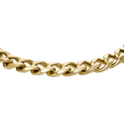 Bracelet Chains Bold Gold-Tone JF04616710 Fossil Stainless - Chain Steel -