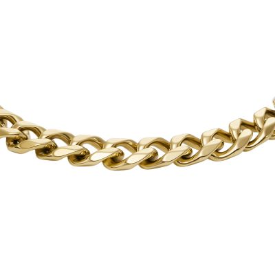 Ellis Core Chains Gold-Tone Stainless Steel Chain Bracelet