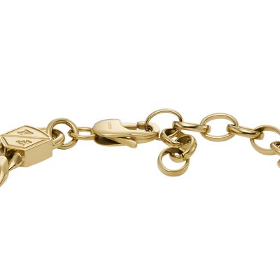 Bold Chains Gold-Tone - Chain JF04616710 - Steel Fossil Bracelet Stainless