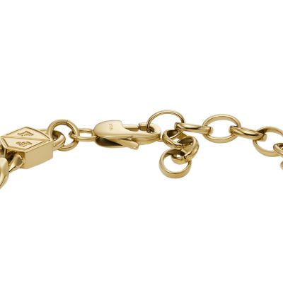 Ellis Core Chains Gold-Tone Stainless Steel Chain Bracelet