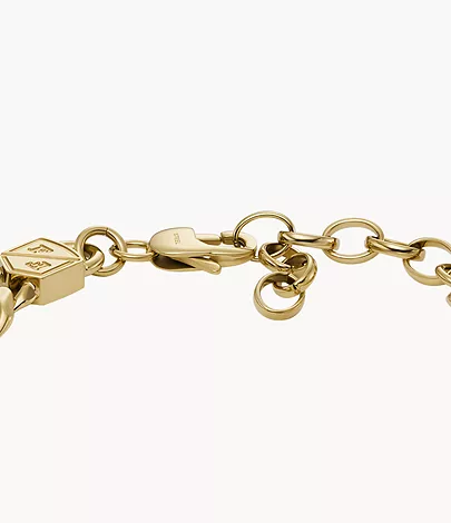 Bold Chains Gold-Tone Stainless Steel Chain Bracelet - JF04616710 - Fossil