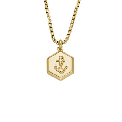 Sutton Motifs Gold-Tone Stainless Steel Pendant Necklace  JF04617710