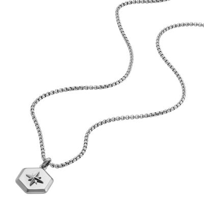 Forzieri Stainless Steel Compass Pendant Necklace at FORZIERI Canada