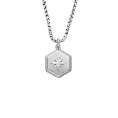 Forzieri Stainless Steel Cutout Rudder Pendant Necklace at FORZIERI Canada